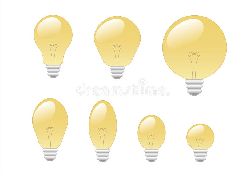 Light bulbs on white background. Light bulbs on white background