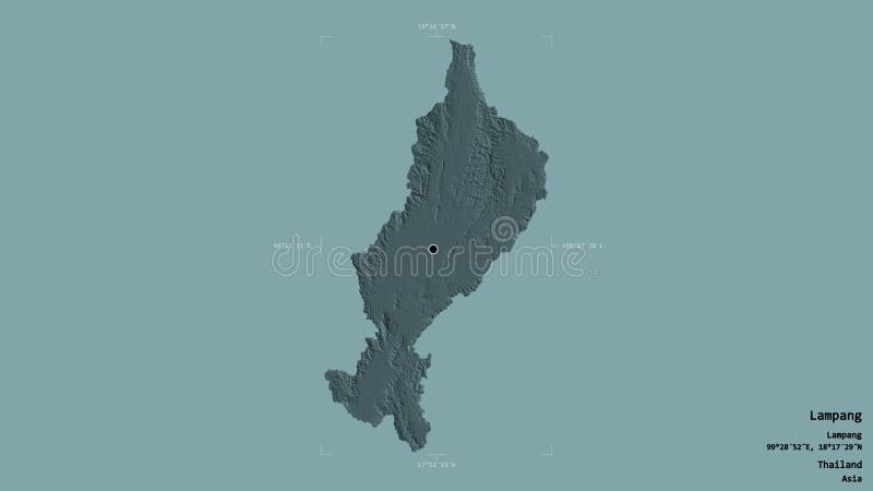 Lampang thailand. begränsningsram. administrativ royaltyfri illustrationer