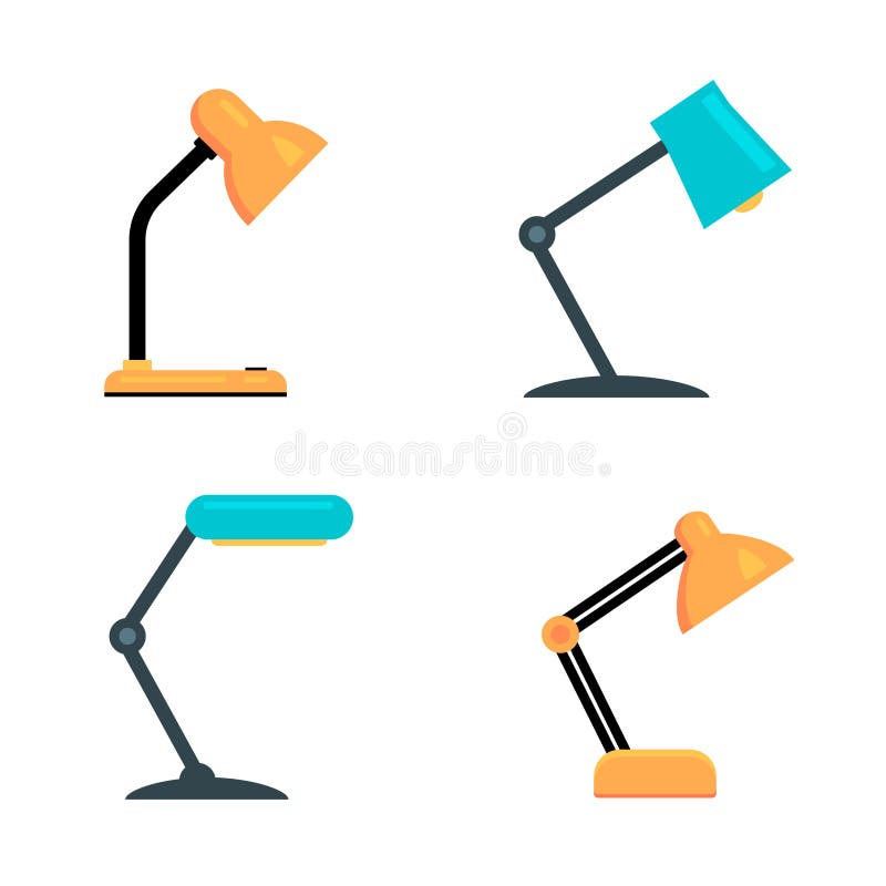 Office table desk lamp icon light. Desk lamp light bulb vector desktop office illustration design. Office table desk lamp icon light. Desk lamp light bulb vector desktop office illustration design.