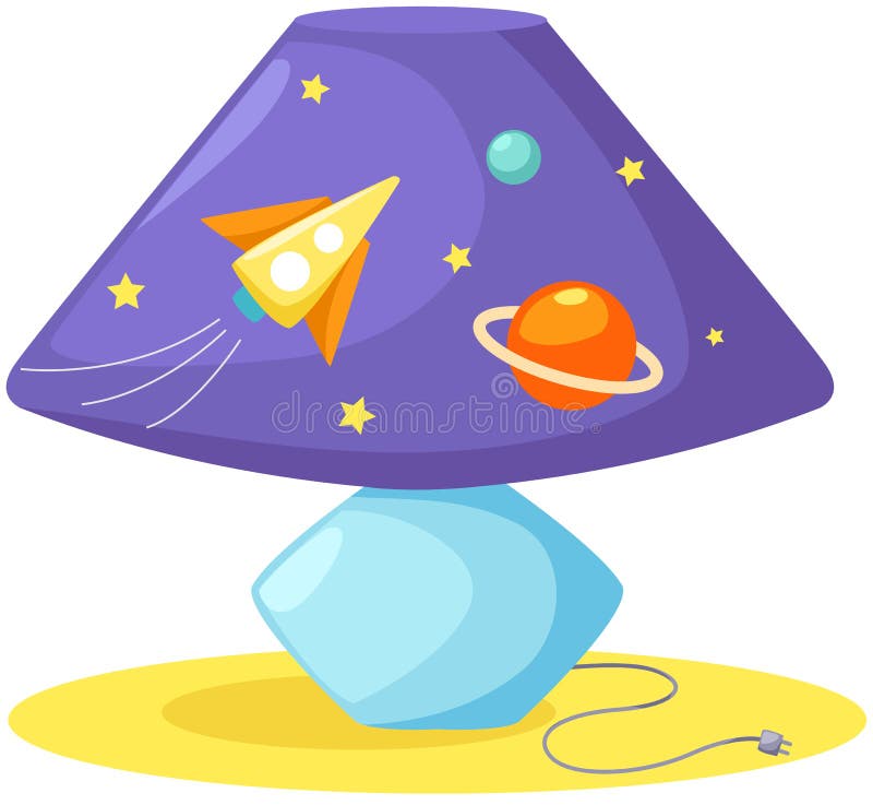 Lampe de table de gosse illustration de vecteur Lampe de table de gosse illustration de vecteur