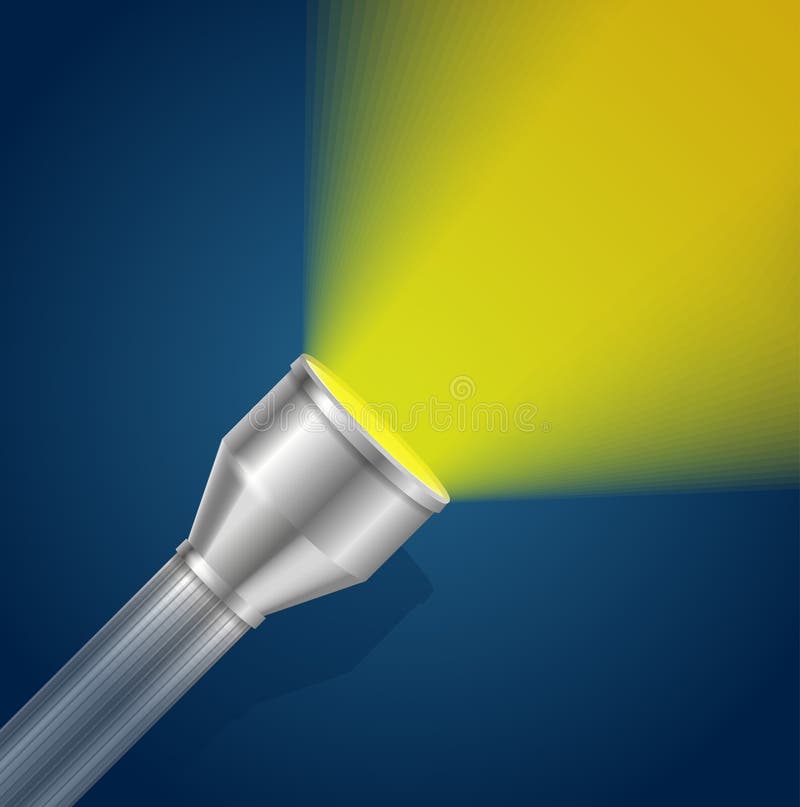 Lampe-torche de lumière de torche de poche Vecteur illustration de vecteur Lampe-torche de lumière de torche de poche Vecteur illustration de vecteur