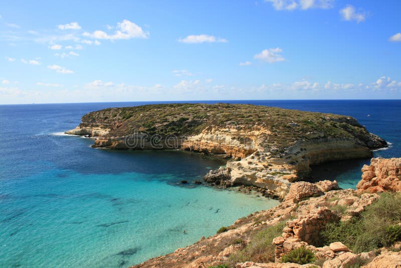 Je to nádherný ostrov králiky, v Lampedusa.