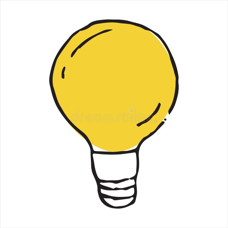 Lampklottersymbol stock illustrationer
