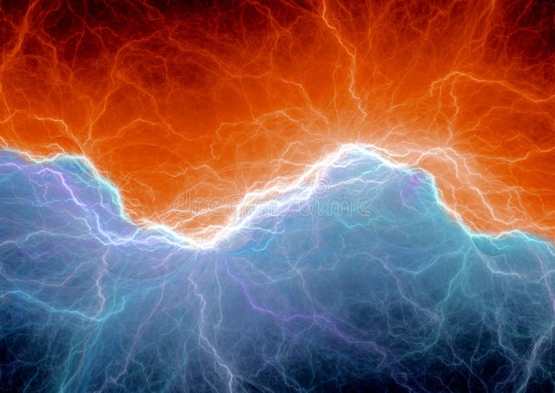 Lampo del ghiaccio e del fuoco illustrazione di stock Lampo del ghiaccio e del fuoco illustrazione di stock