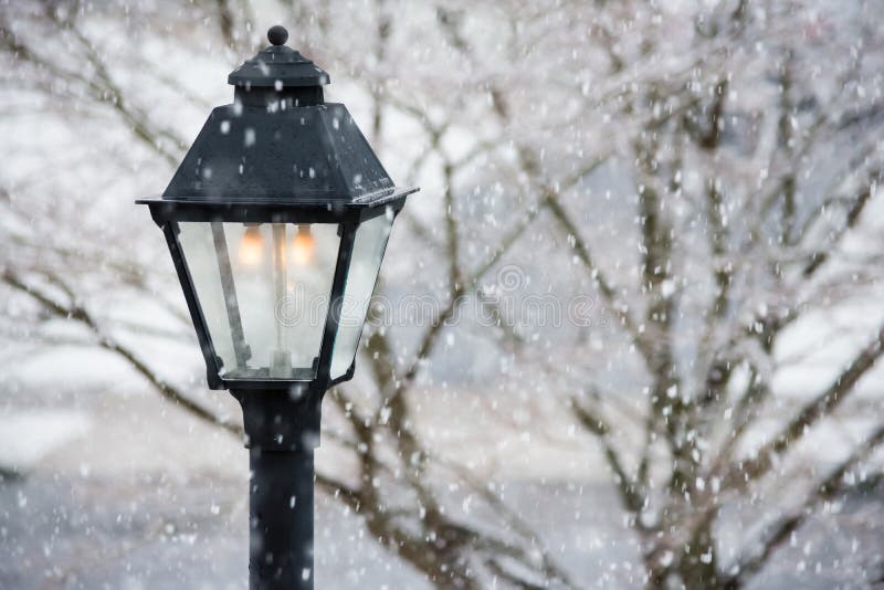 Lampost and Snow