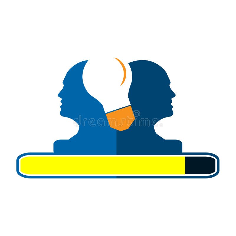 Lamppictogram en mens Dit themamalplaatje toont het concept van probleem oplost vector illustratie Lamppictogram en mens Dit themamalplaatje toont het concept van probleem oplost vector illustratie