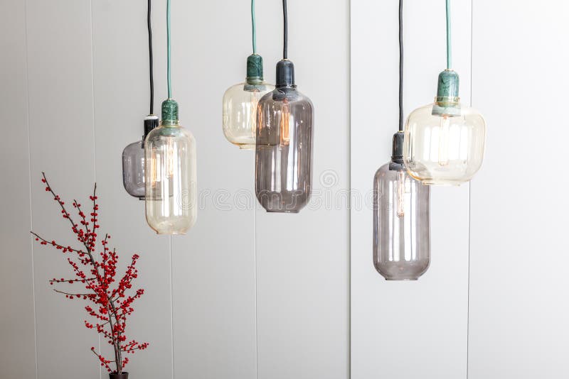 Lamps and a plant royalty free stock photo Lamps and a plant royalty free stock photo