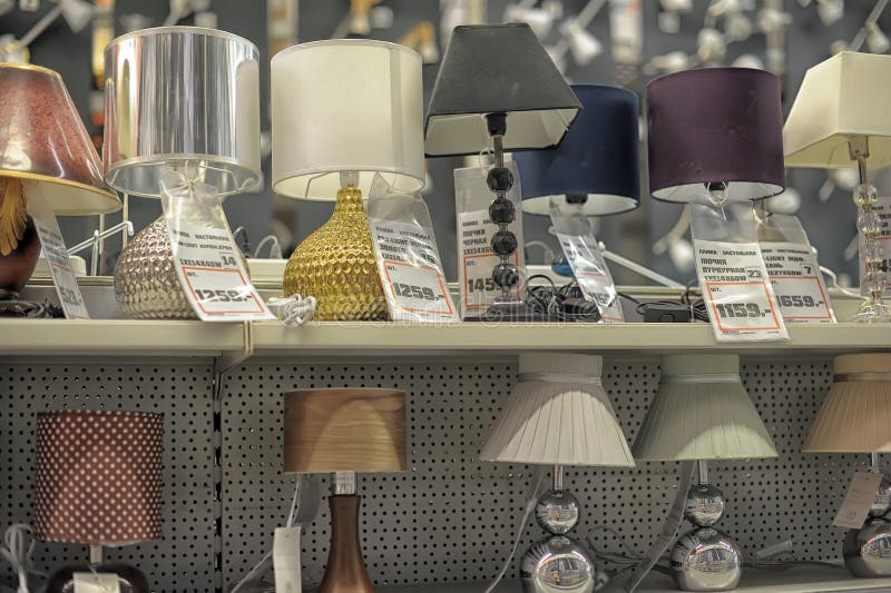 Lamps in the store stock photography Lamps in the store stock photography