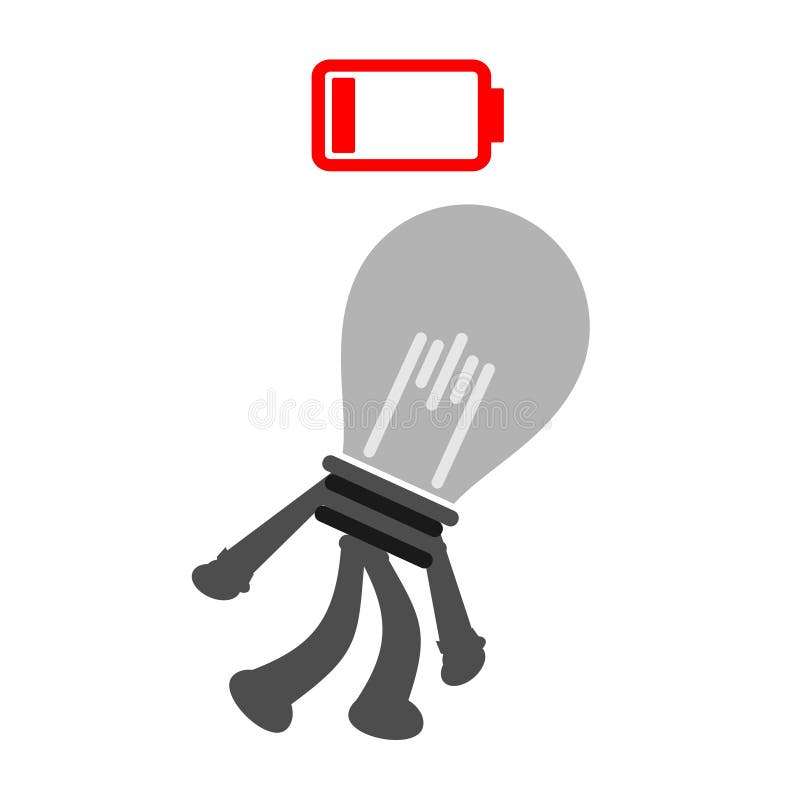 Lampă cu ilustrație vectorială ideație design plat cu consum redus de energie vector illustration