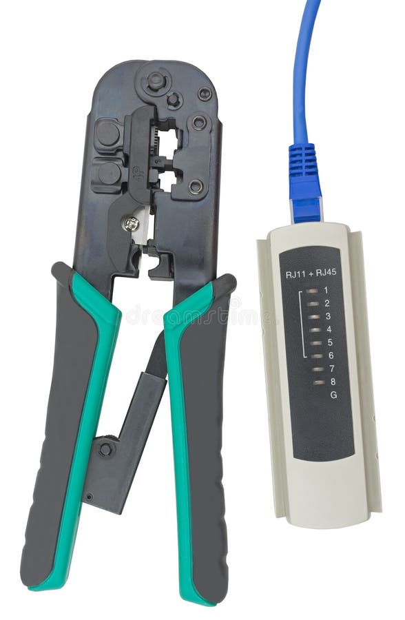 Lan Cable Clamping and Tester Stock Image Image of clamp, connect 144158155