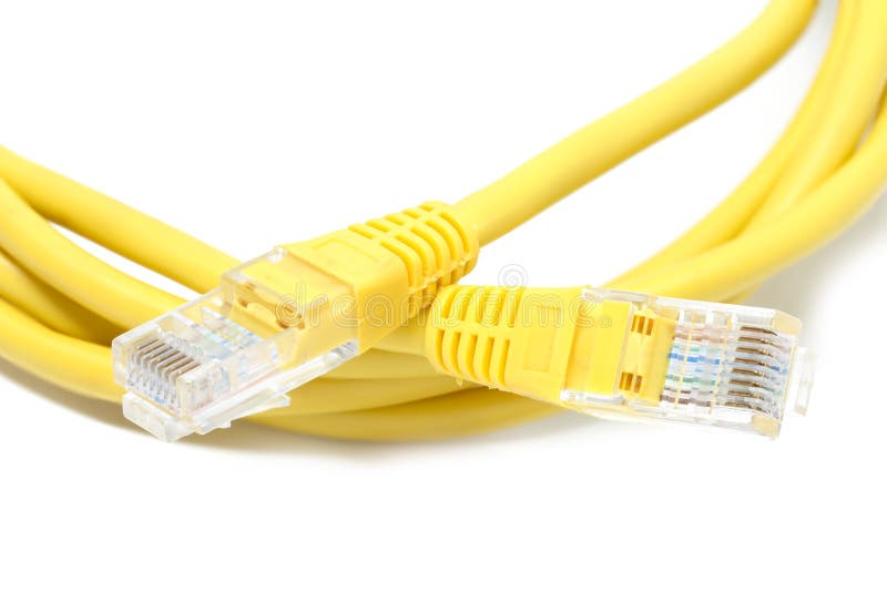 LAN cable closeup detail stock images
