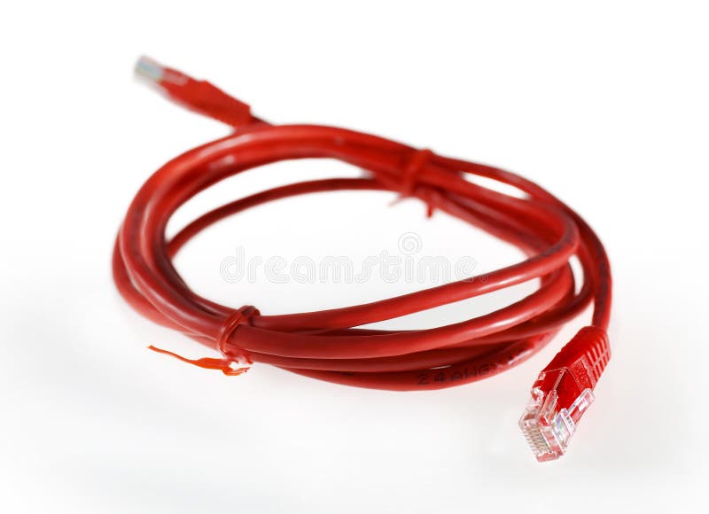 LAN Red Cat 5-6 Wire cable