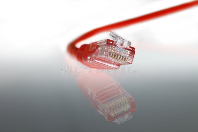 LAN Red Cat 5 Wire cable