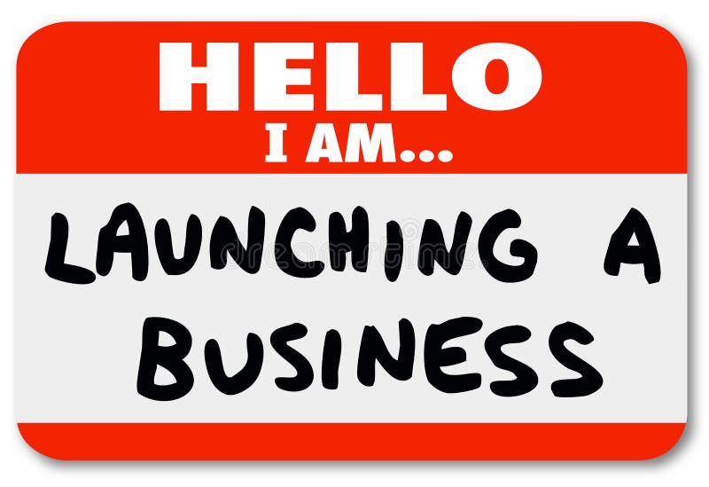Lancio dell'inizio di Tag Sticker New Company di ragione sociale illustrazione di stock Lancio dell'inizio di Tag Sticker New Company di ragione sociale illustrazione di stock