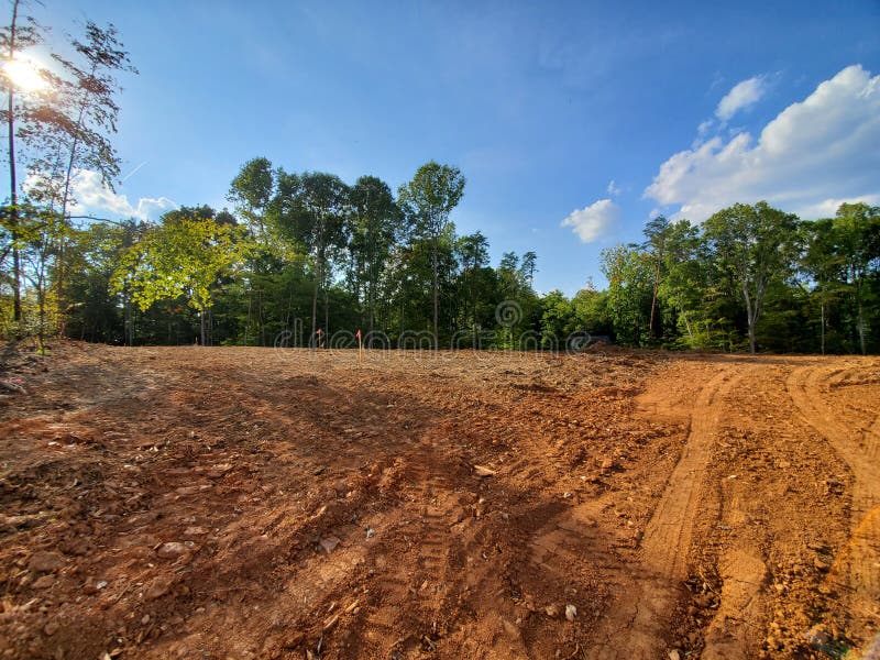 Land Cleared by Machinery with Rough Ground Stock Image Image of