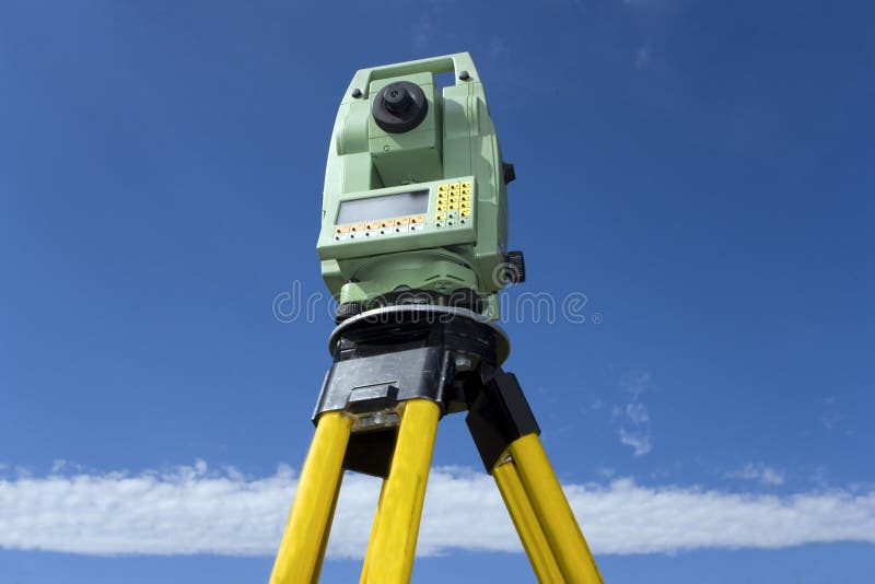 Land Surveying stock image. Image of prism, field, global 3539641