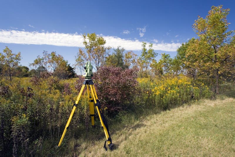Land Surveying stock photo. Image of prism, positioning 3539638