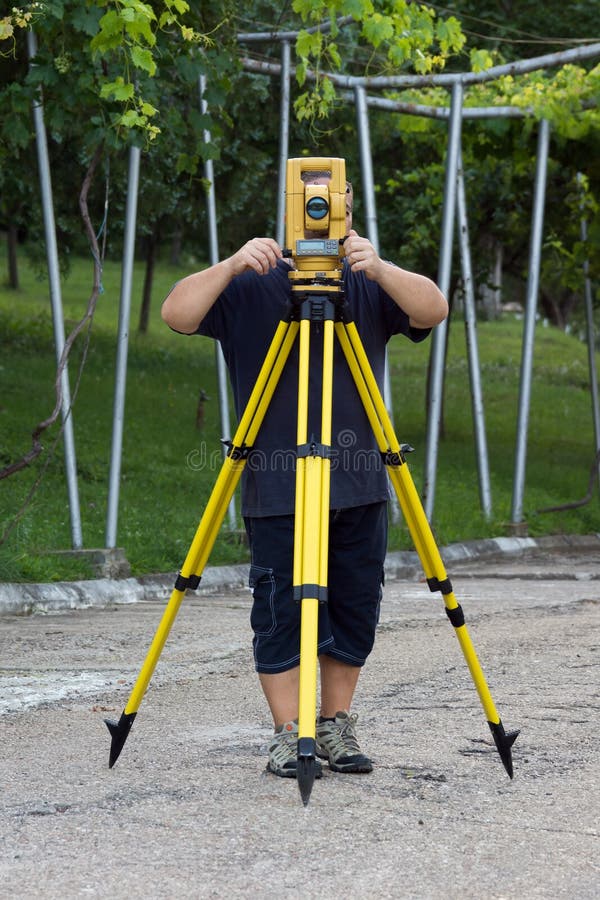 Land surveyor stock image. Image of surveying, measurements 32273499