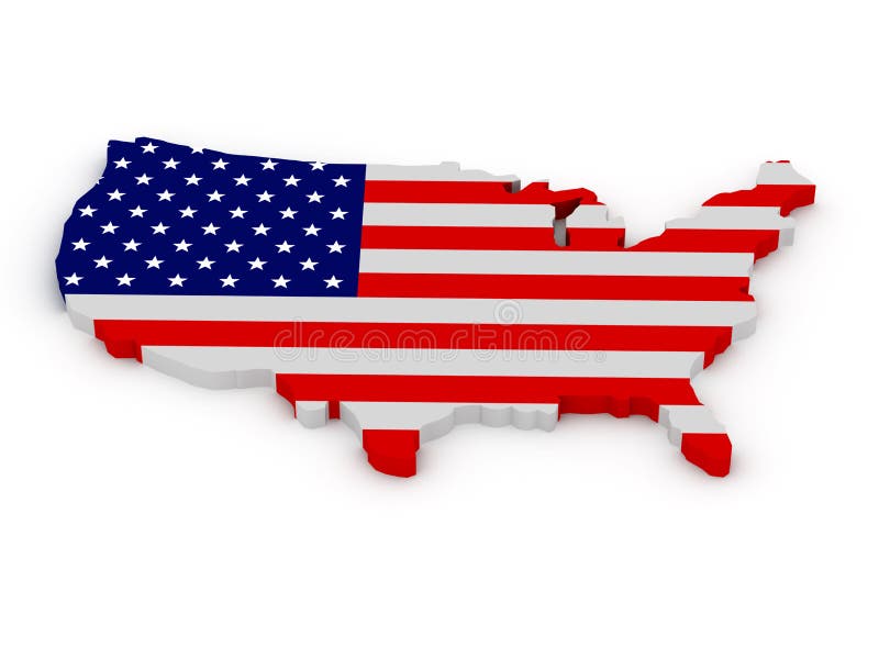 Land of United States of America royalty free illustration