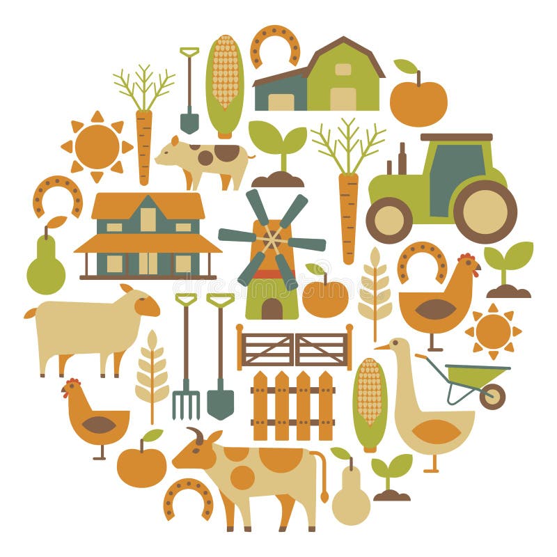 Boerenkaart stock illustratie