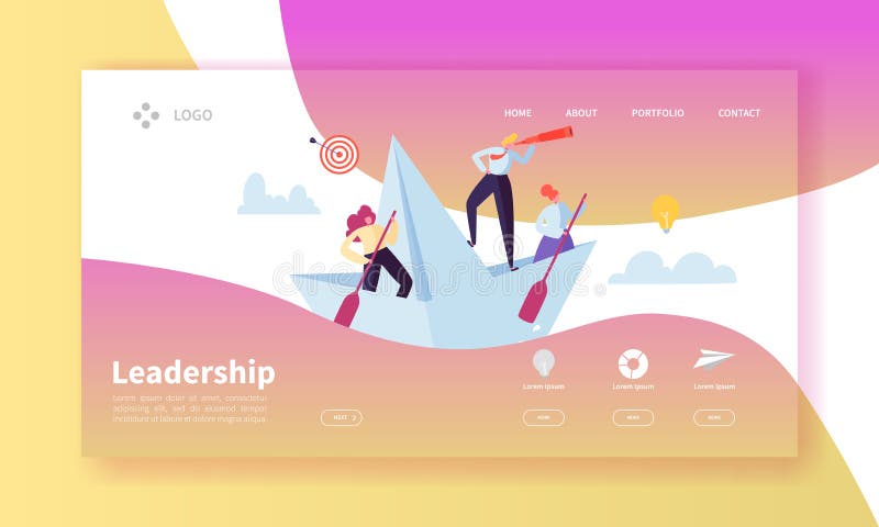 Landend de Paginamalplaatje van het leidingsconcept Websitelay-out met Vlakke Mensenkarakters met Kijker op Document Schepen vector illustratie Landend de Paginamalplaatje van het leidingsconcept Websitelay-out met Vlakke Mensenkarakters met Kijker op Document Schepen vector illustratie