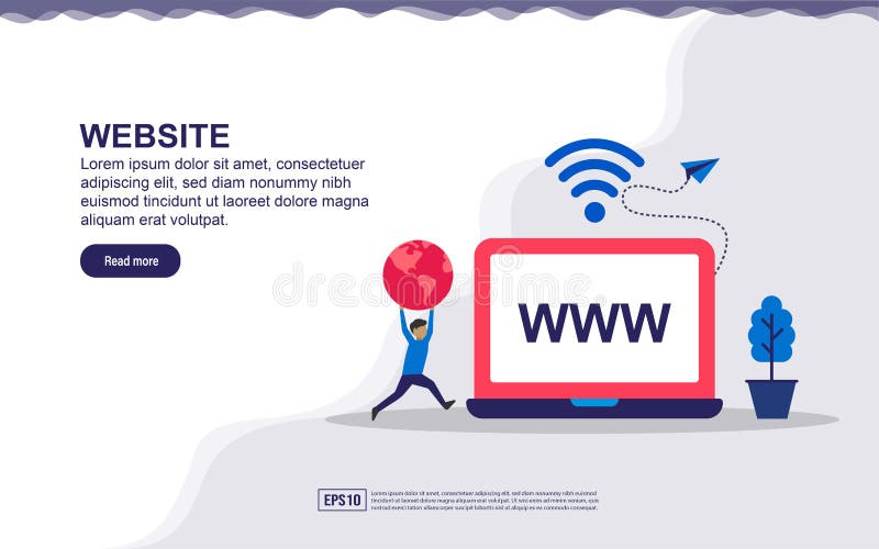 Landing Page Concept of Website. Modern Flat Design Illustration Stock