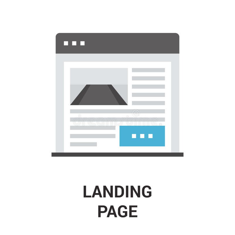 Landing page icon stock vector. Illustration of site 82396938