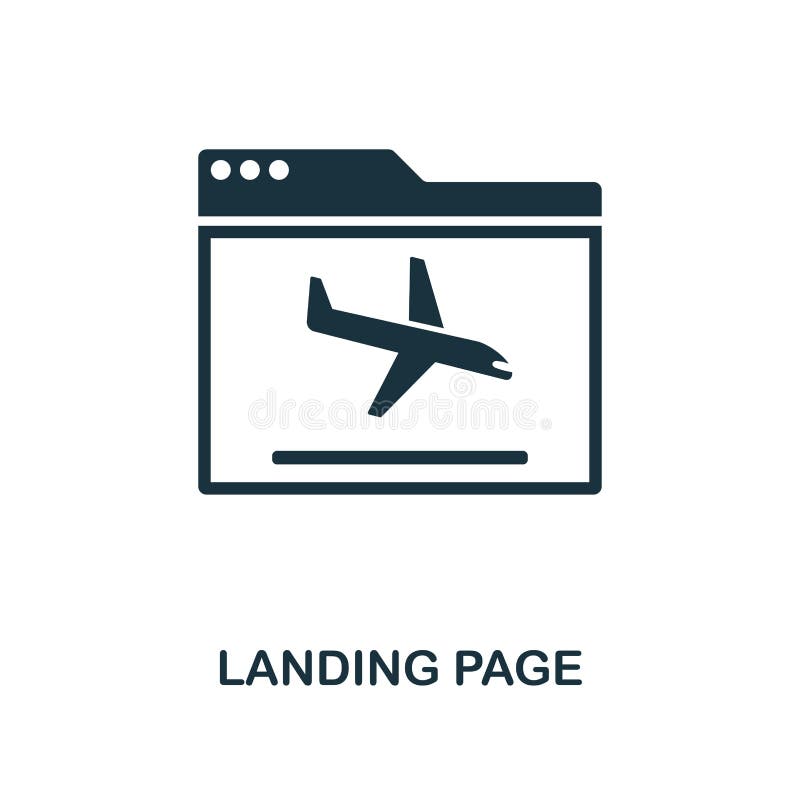 Landing Page icon. Monochrome style design from smm icon collection. UI. Pixel perfect simple pictogram landing page icon. Web des vector illustration Landing Page icon. Monochrome style design from smm icon collection. UI. Pixel perfect simple pictogram landing page icon. Web des vector illustration