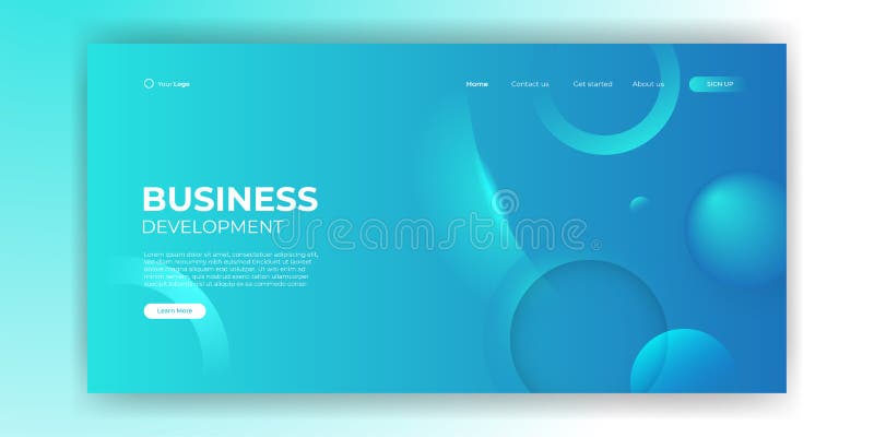 Landing pages templates set for marketing modern web page design 