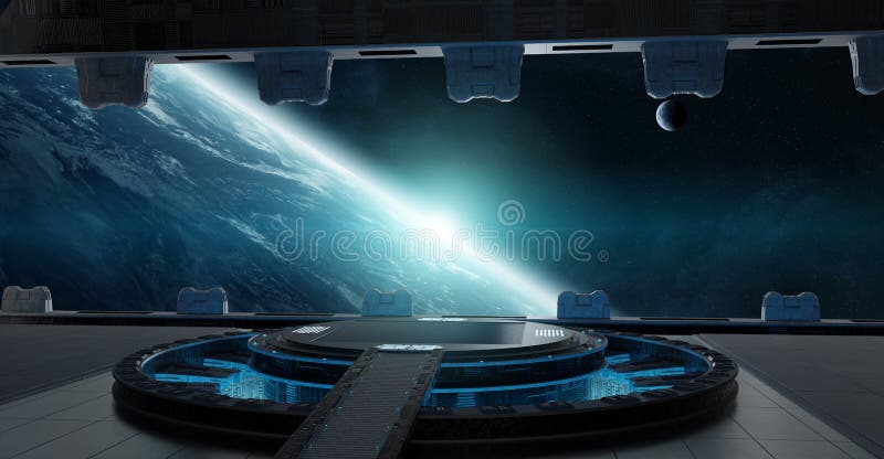 Landing strip spaceship interior 3D rendering elements of this i vector illustration Landing strip spaceship interior 3D rendering elements of this i vector illustration