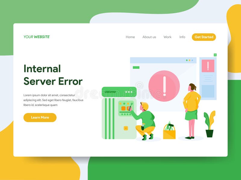 Landingspaginamalplaatje van Intern de Illustratieconcept van de Serverfout Modern vlak ontwerpconcept webpaginaontwerp voor webs vector illustratie Landingspaginamalplaatje van Intern de Illustratieconcept van de Serverfout Modern vlak ontwerpconcept webpaginaontwerp voor webs vector illustratie
