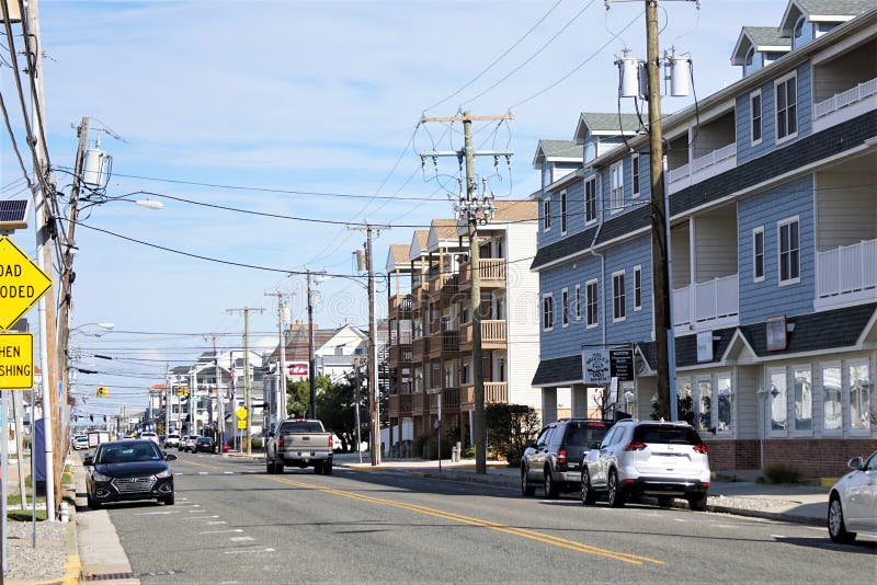 Landis Avenue, Sea Isle City, New Jersey, november 2019 royaltyfria foton Landis Avenue, Sea Isle City, New Jersey, november 2019 royaltyfria foton