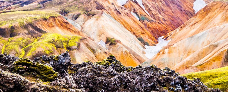 Landmannalaugar Rainbow Mountains In Fjallabak Nature Reserve Iceland