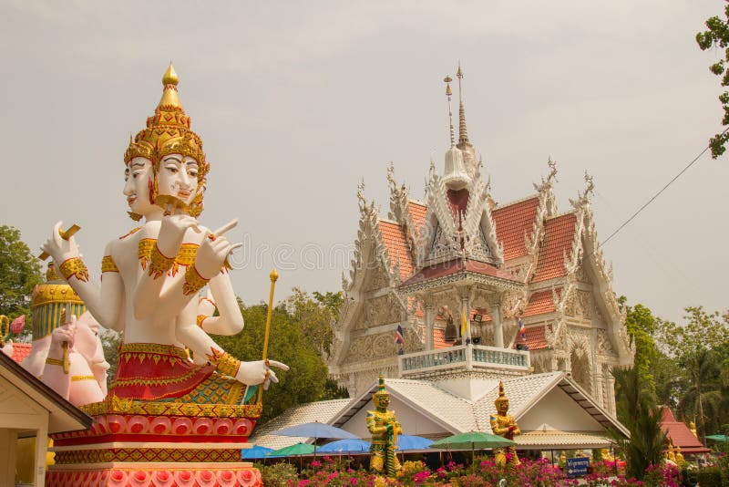 Landmark of Buddhist temple at Wat Mai Kham Wan temple, Phichit,Thailand.