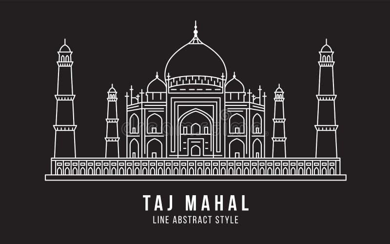 Landmark Building Line art Vector Illustration design - Taj Mahal india vector illustration Landmark Building Line art Vector Illustration design - Taj Mahal india vector illustration