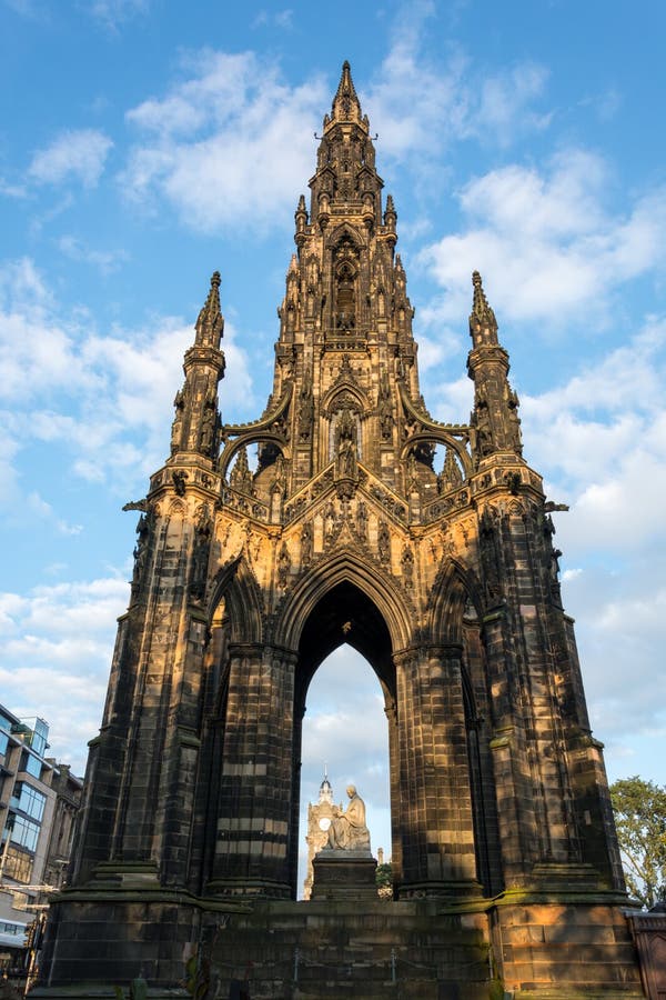 The landmark Scott Monument in Edinburgh in the afternoon sun