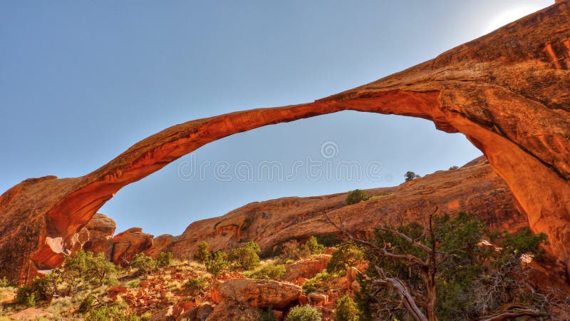 Landscape Arch in Arches National Park near Moab