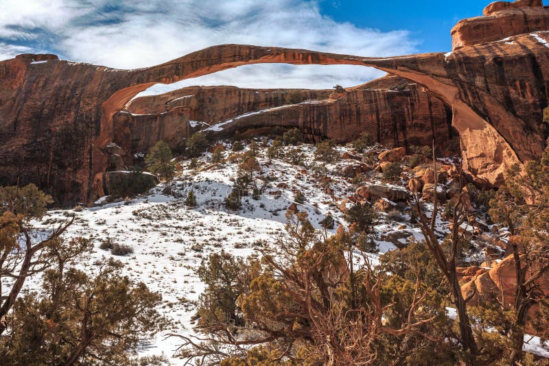 landscape arch at arches national park with photo landscape arch at arches national park with photo
