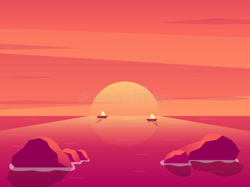 Landscape Background. Evening or Morning View Cartoon Vector Illustration Stock Vector - Illustration of nature, horizon: 182765766 Landscape Background. Evening or Morning View Cartoon Vector Illustration Stock Vector - Illustration of nature, horizon: 182765766