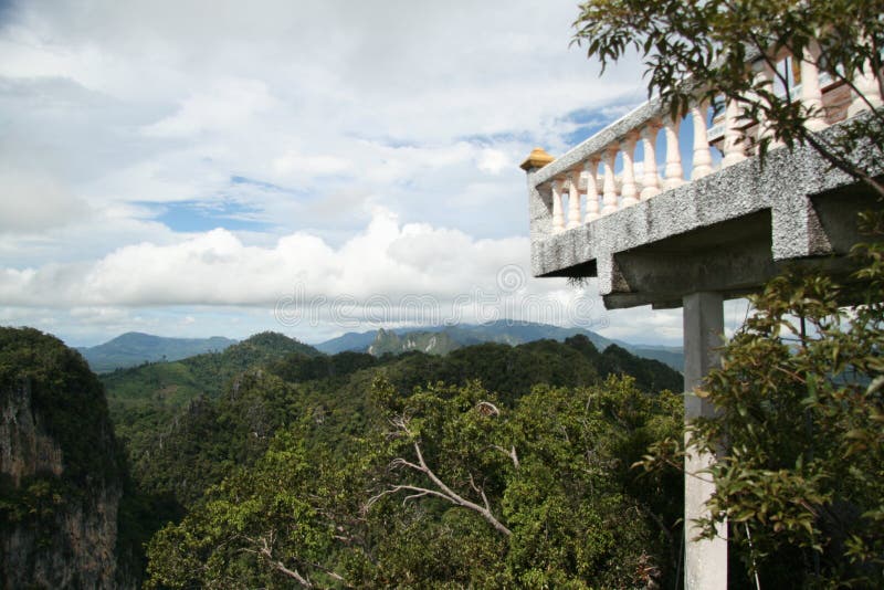 Landscape With A Balcony, Mountains, Sky Stock Photo ...