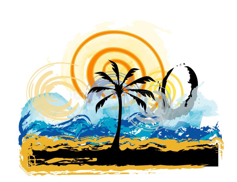 Landscape, Beach vector illustration Landscape, Beach vector illustration