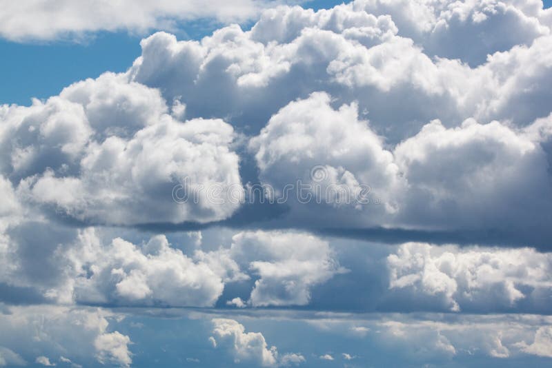 Landscape with a Blue Sky and Rain Clouds. Stock Image Image of