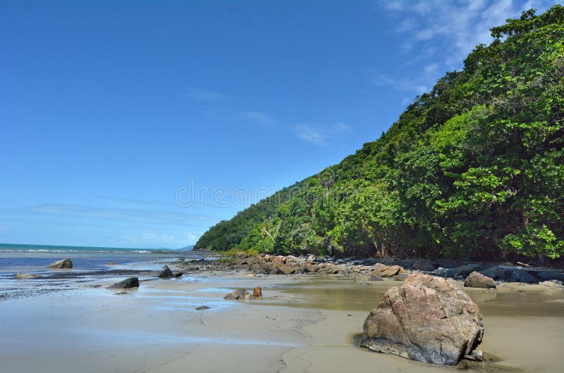 Landscape of Cape Tribulation in Daintree National Park Queensland, Australia royalty free stock photos Landscape of Cape Tribulation in Daintree National Park Queensland, Australia royalty free stock photos