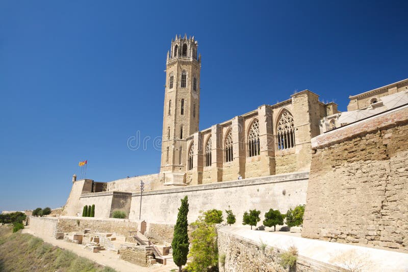 Landscape of cathedral at Lleida city