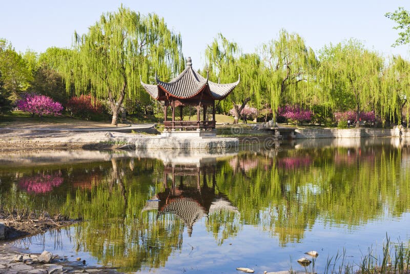 Download Landscape Of Chinese Pavilion Stock Image - Image of china, lake: 19429227