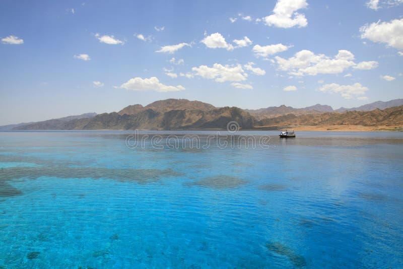 Landscape of Dahab lagoon. Egypt. Red Sea.