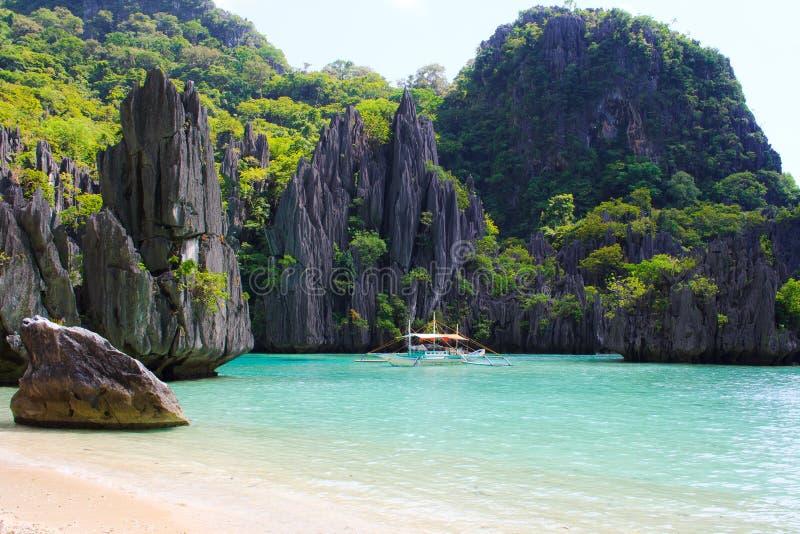Landscape of El Nido. Palawan island. Philippines. stock image