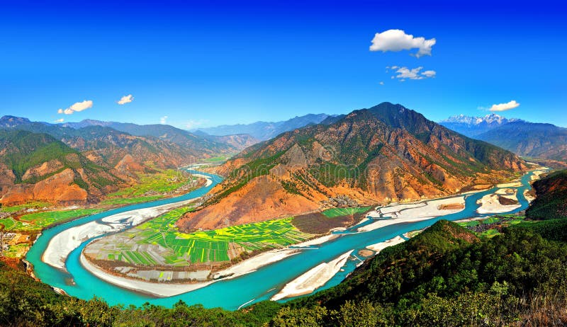 landscape floden yangtze fotografering för bildbyråer landscape floden yangtze fotografering för bildbyråer