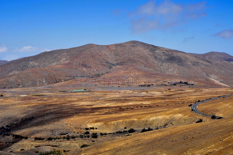 Landscape of Fuerteventura, Canary Islands, Spain royalty free stock image Landscape of Fuerteventura, Canary Islands, Spain royalty free stock image