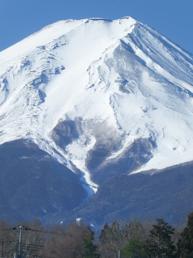 Landscape of Fuji Mountain at Fujiyoshida. Fuji is famous natural landmark. royalty free stock photography